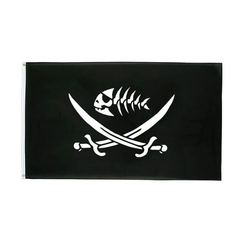 Drapeau Pirate - Carcasse De Poisson 3 Drapeau Pirate - Carcasse De Poisson