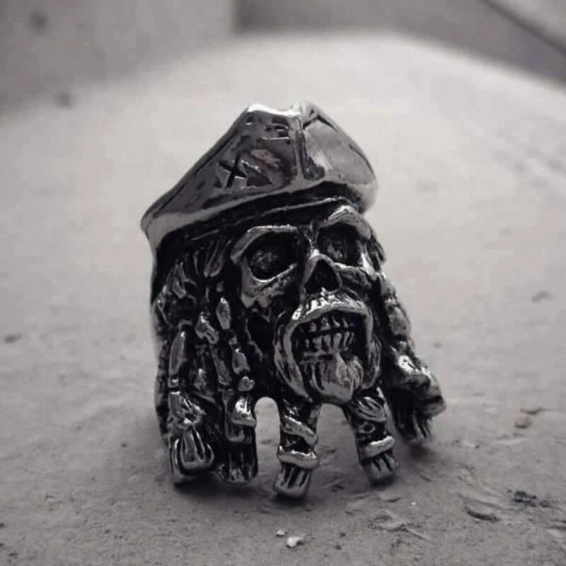 Bague Pirate - Tête De Mort (Acier) 4 Bague Pirate - Tête De Mort (Acier) – Image 2