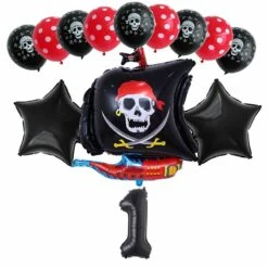 Kit De Ballons Anniversaire Déco Pirate Noirs