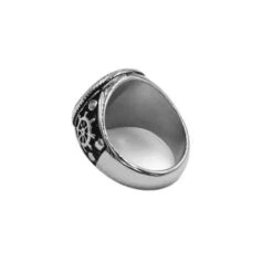 Bague Pirate - Jolly Roger (Acier) -Refuge Du Pirate bague jolly roger arriere