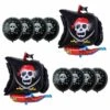 Ballon Pirate Anniversaire -Refuge Du Pirate ballon pirate anniversaire noir
