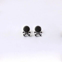 Boucle D'oreille Pirate - Jolly Roger -Refuge Du Pirate boucle doreille pirate pour homme noir