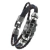 Bracelet Pirate - Jolly Roger (Cuir) 2 Bracelet Pirate - Jolly Roger (Cuir) -Refuge Du Pirate bracelet cuir homme pirate