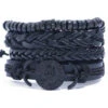Bracelet Pirate - Skull Sombre (Cuir) 2 Bracelet Pirate - Skull Sombre (Cuir) -Refuge Du Pirate bracelet en cuir avec tete de mort