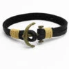 Bracelet Pirate - Ancre Simple ( Cuir ) -Refuge Du Pirate bracelet pirate ancre simple cuir