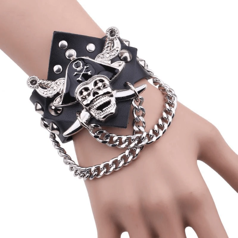 Bracelet Pirate - Capitaine (Cuir) 5 Bracelet Pirate - Capitaine (Cuir) – Image 3