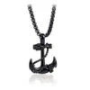 Collier Pirate - Ancre Noire -Refuge Du Pirate collier pirate ancre noir