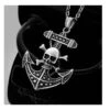 Collier Pirate - Ancre Tête De Mort 1 Collier Pirate - Ancre Tête De Mort -Refuge Du Pirate collier pirate tete de mort ancre