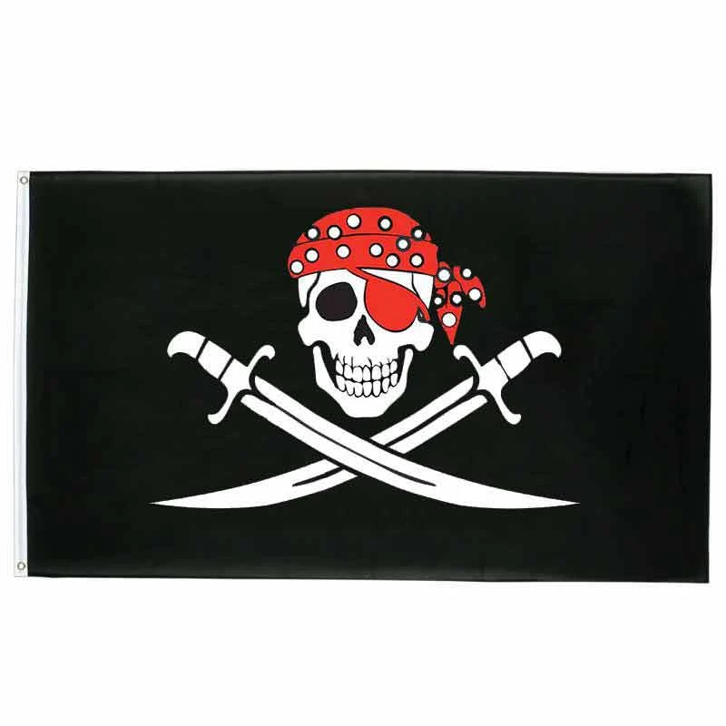 Drapeau Pirate - Bandana Rouge 3 Drapeau Pirate - Bandana Rouge