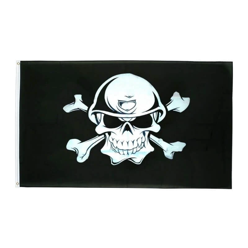 Drapeau Pirate - Tête De Mort Allemande 3 Drapeau Pirate - Tête De Mort Allemande