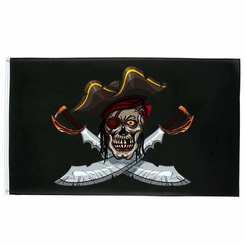 Drapeau Pirate - Skull Sabre 3 Drapeau Pirate - Skull Sabre