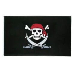 Drapeau Pirate - Squelette Tête De Mort