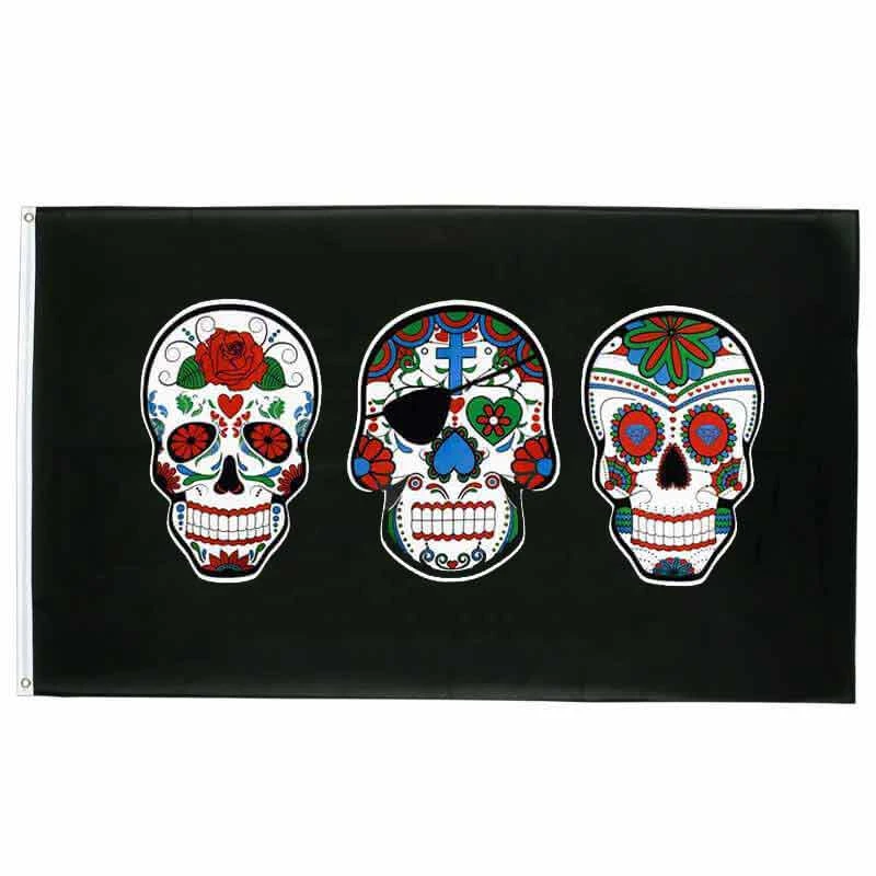 Drapeau Pirate - Tête De Mort Bateau Santa Muerte 3 Drapeau Pirate - Tête De Mort Bateau Santa Muerte