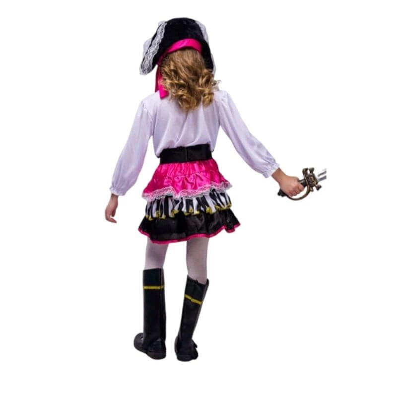 Déguisement Pirate Fille - Rose Bonbon 4 Déguisement Pirate Fille - Rose Bonbon – Image 2