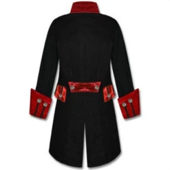 Veste Pirate - Marin Déchu -Refuge Du Pirate habit pirate manteau marin rouge dos