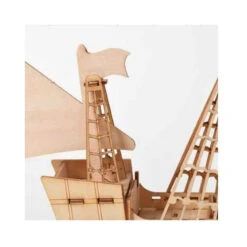 Bateau Pirate - Bois Naturel 7 Bateau Pirate - Bois Naturel -Refuge Du Pirate maquette bateau pirate en bois arriere