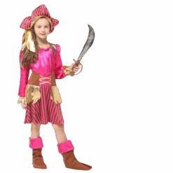Déguisement Pirate Fille - Rose Ultra
