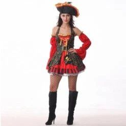 Déguisement Pirate Femme - Rouge Caraïbes 10 Déguisement Pirate Femme - Rouge Caraïbes -Refuge Du Pirate product image 1114413515