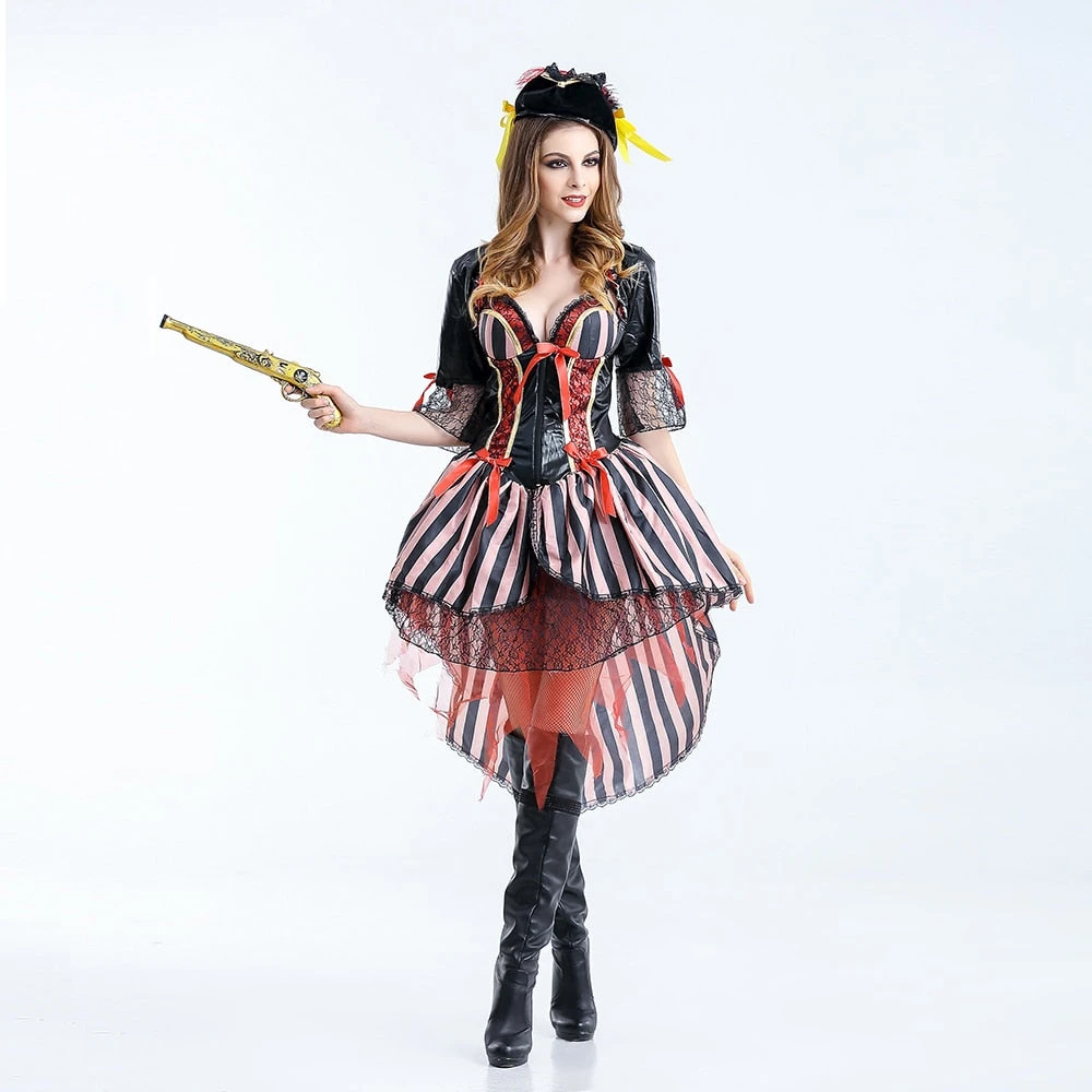 Déguisement Pirate Femme- Corset Colorée 4 Déguisement Pirate Femme- Corset Colorée – Image 2