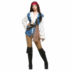 Déguisement Pirate Femme - Bleu Des Caraïbes ( Taille L )