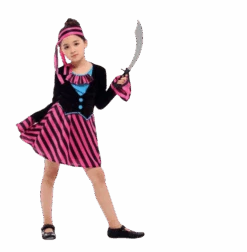 Déguisement Pirate Fille - Rose & Noir