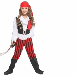 Déguisement Pirate FilleRouge & Noir