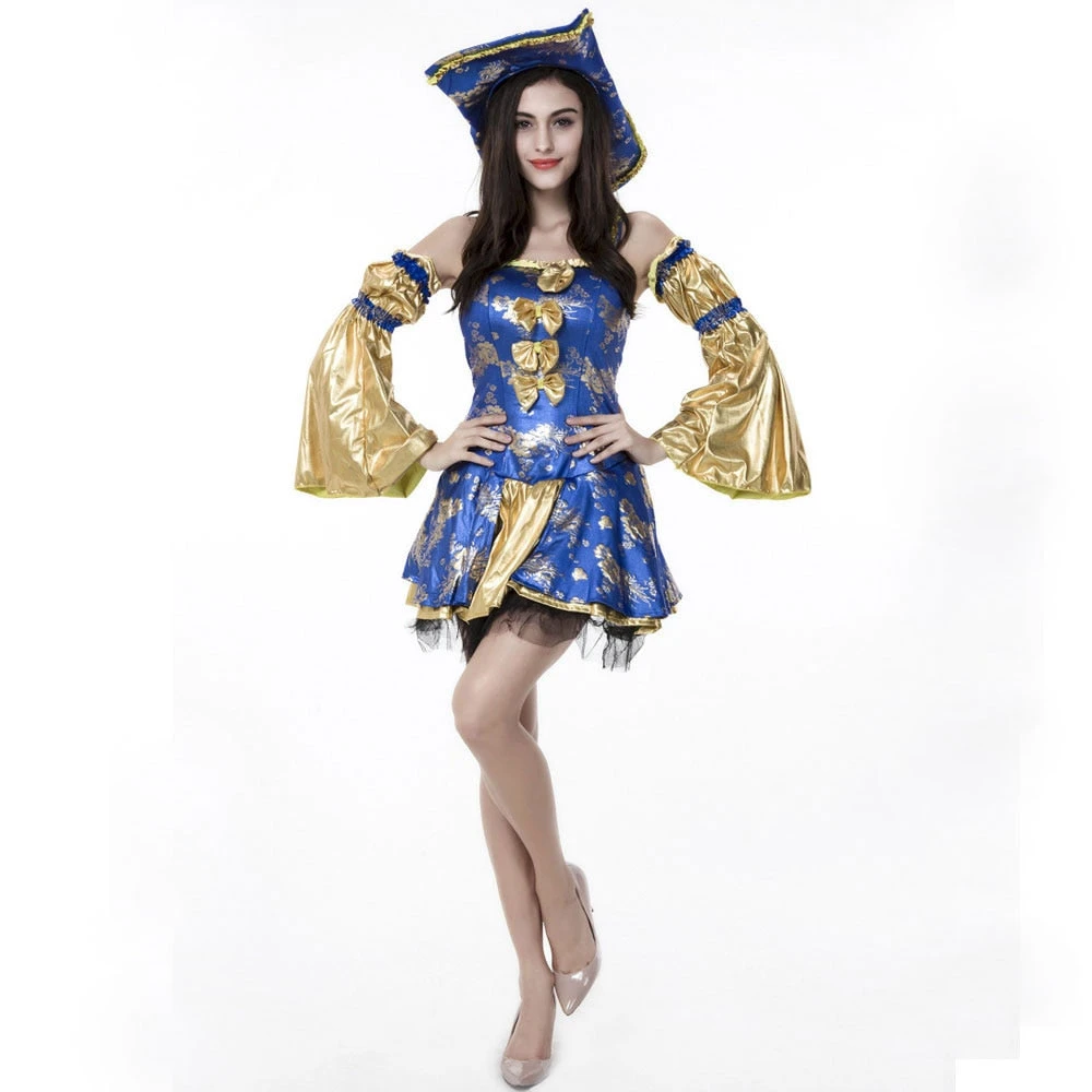 Déguisement Pirate Femme - Bleu 3 Déguisement Pirate Femme - Bleu