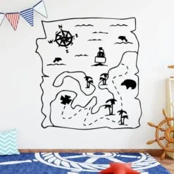 Stickers Pirate - Carte Au Trésor